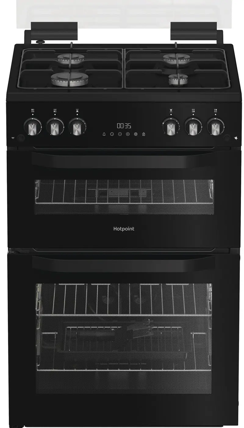 Hotpoint Hdg6Gdcb1 60Cm Black Gas Cooker 1
