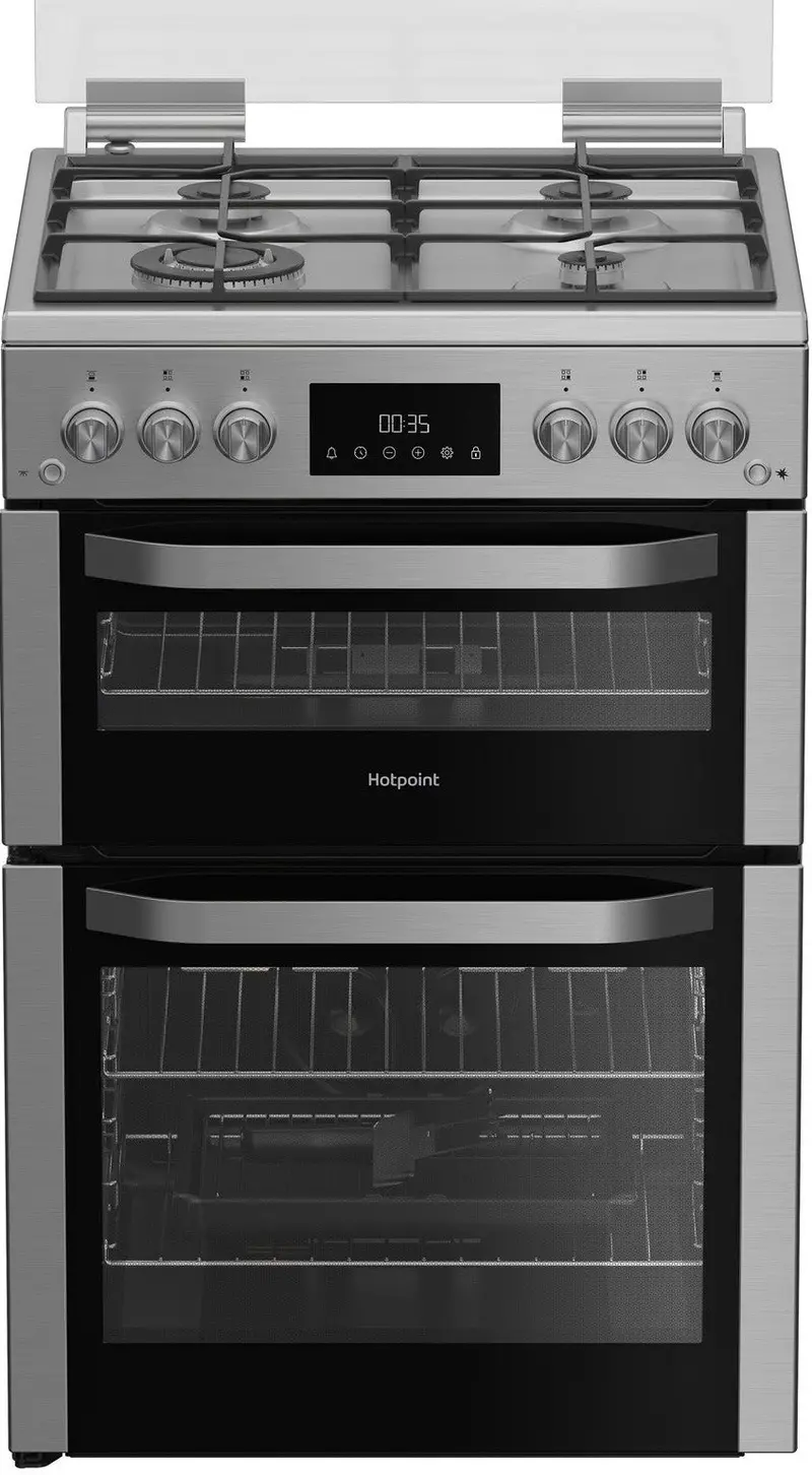 Hotpoint Hdg6Gdcwx 60Cm Stainless Steel Gas Cooker 1