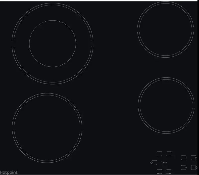 Hotpoint Hr612Ch 58 Cm Ceramic Hob – Glossy Black Surface 1