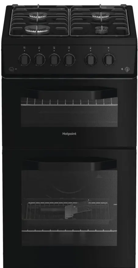 Hotpoint Htg5Gcb 50Cm Gas Cooker – Matte Black 1