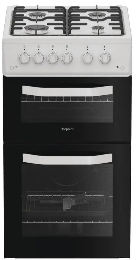 Hotpoint Htg5Gcw 50Cm Gas Cooker – Glossy White 1