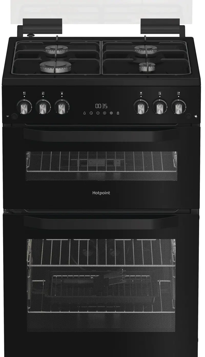 Hotpoint Htg6Gdcb1 60Cm Gas Cooker – Black Finish 1