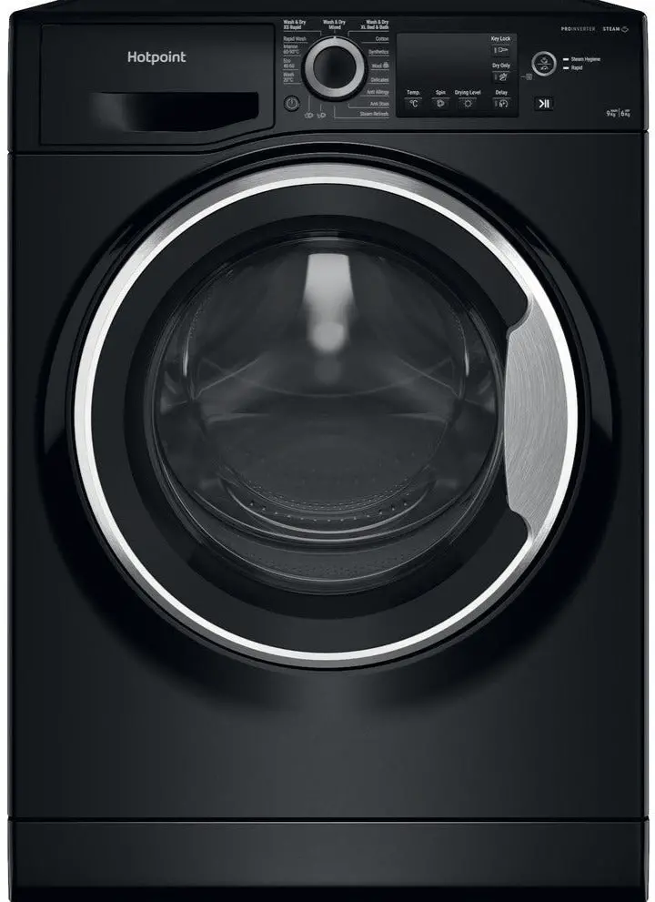 Hotpoint Ndb9635Bsuk 9Kg/6Kg Freestanding Washer-Dryer – Black, 1400 Rpm, D Rated 1
