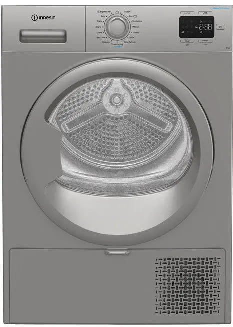 Indesit Cyd92Dssuk 9Kg Steam Heat Pump Dryer – Silver – Energy Class A+ 1