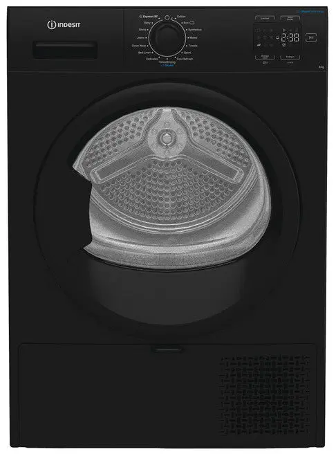 Indesit Cysd82Dbbuk 8Kg Steam Heat Pump Dryer – Black – Energy Class A+ 1