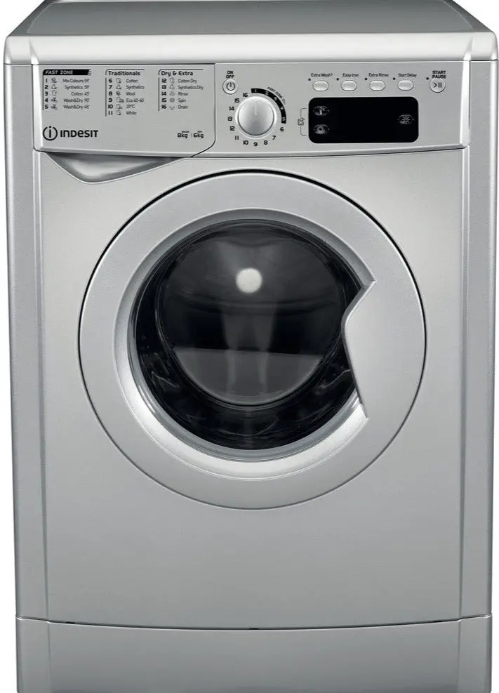 Indesit Ewde861483S 8Kg/6Kg Washer Dryer – 1400Rpm Spin, Silver, Energy Class D 1