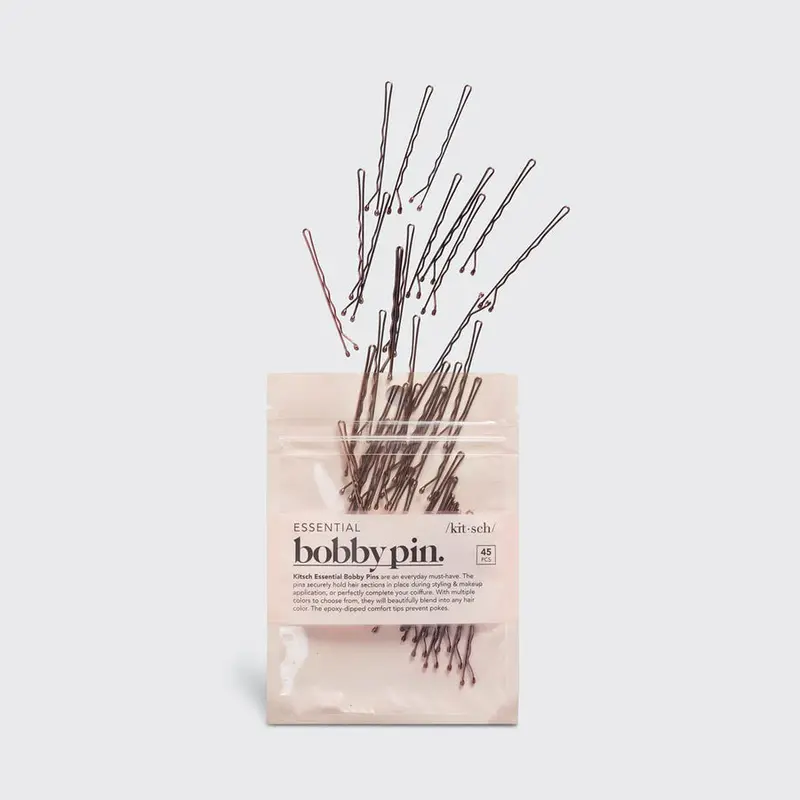 Kitsch Brown Essential Bobby Pins – 45-Pack 1