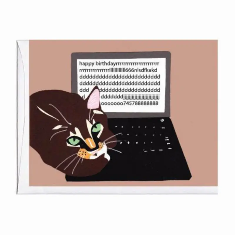 La Familia Green 'Keyboard Cat' Humorous Birthday Card 1