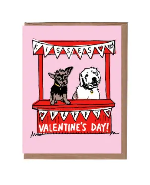 La Familia Green Kissing Booth Valentine’S Day Card – Hand-Illustrated Greeting 1