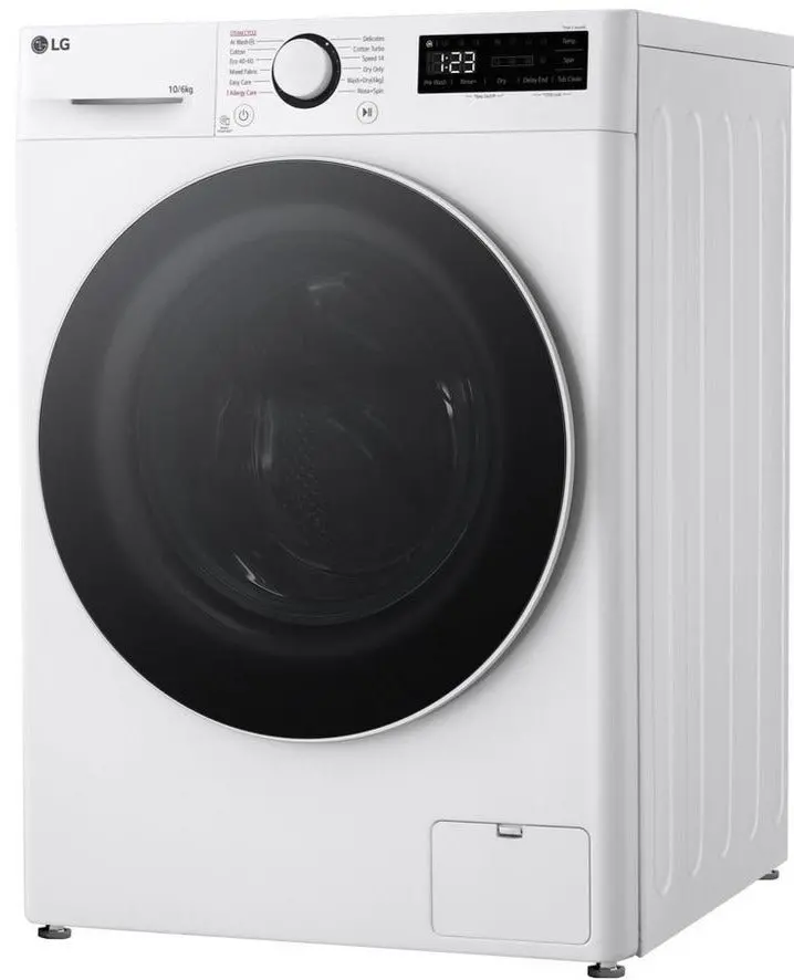 Lg Fwy606Wwln1 10Kg Washer Dryer – 6Kg Dry Capacity, 1400 Rpm Spin, White, Energy D Rated 1