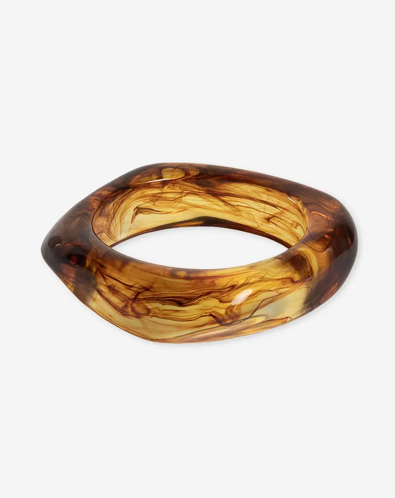 Light Brown Metal Bangle Bracelet 1