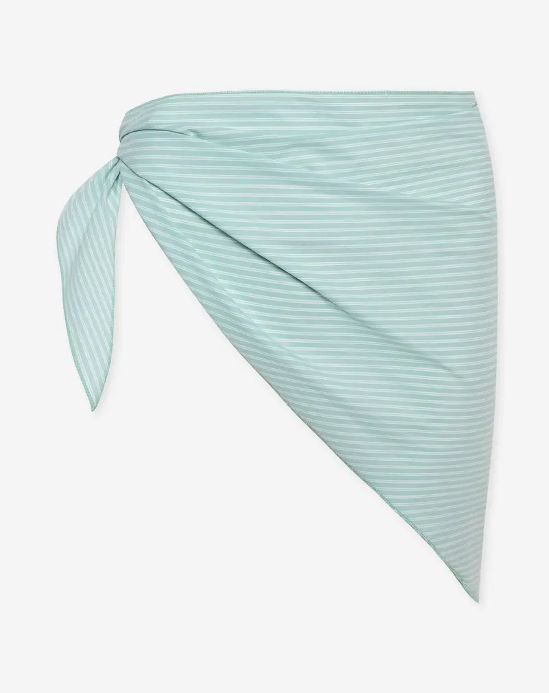 Light Green Striped Scarf – Bessy 1