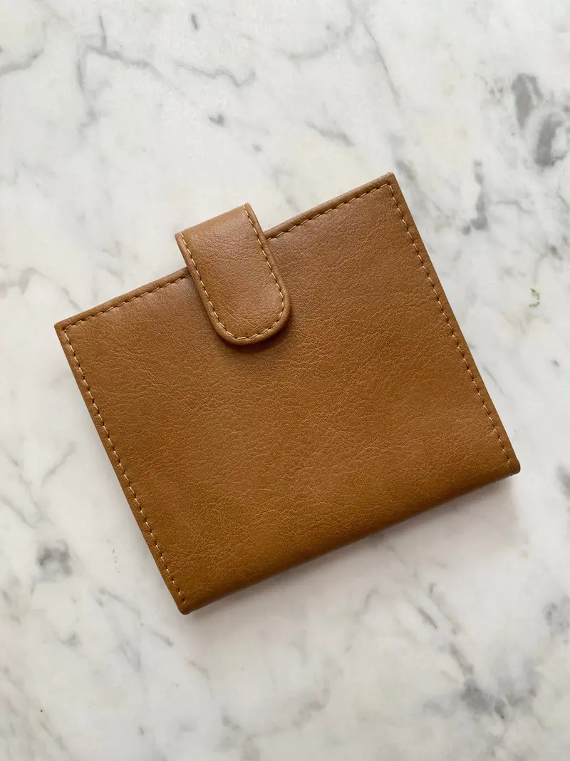 Lilas Leather Wallet In Camel By Novacas 1