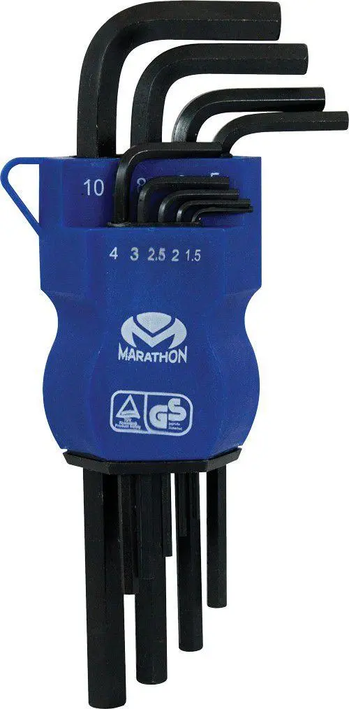 Marathon 9-Piece Metric Hex Key Set (1.5–10 Mm) 1
