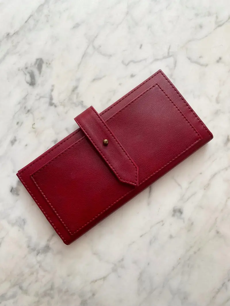 Marisol Structured Wallet In Bordeaux By Novacas 1