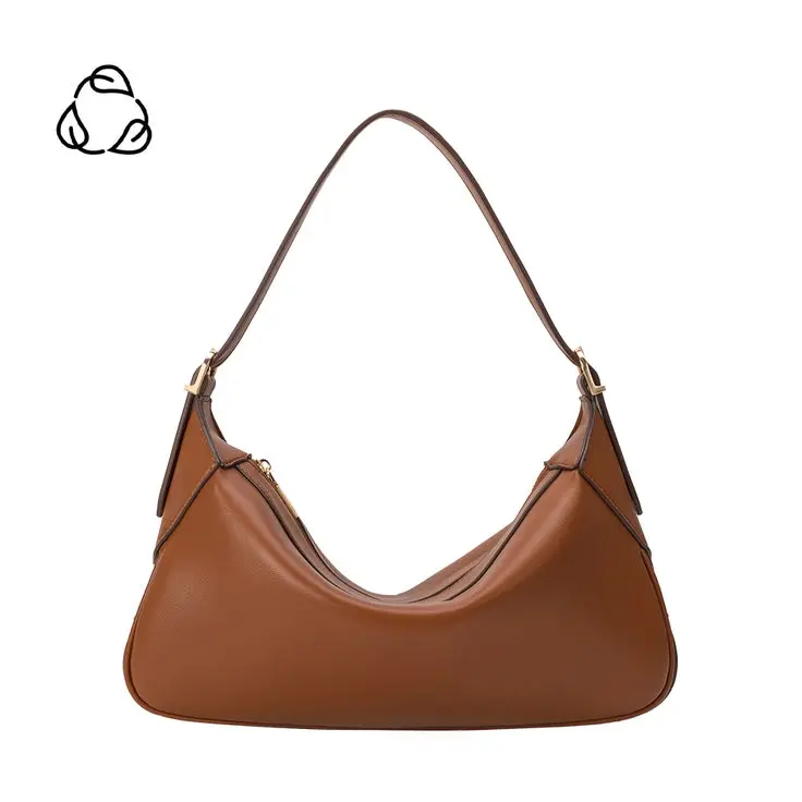 Melie Bianco Nicolette Saddle Recycled Vegan Shoulder Bag – Structured Retro-Inspired Design 1
