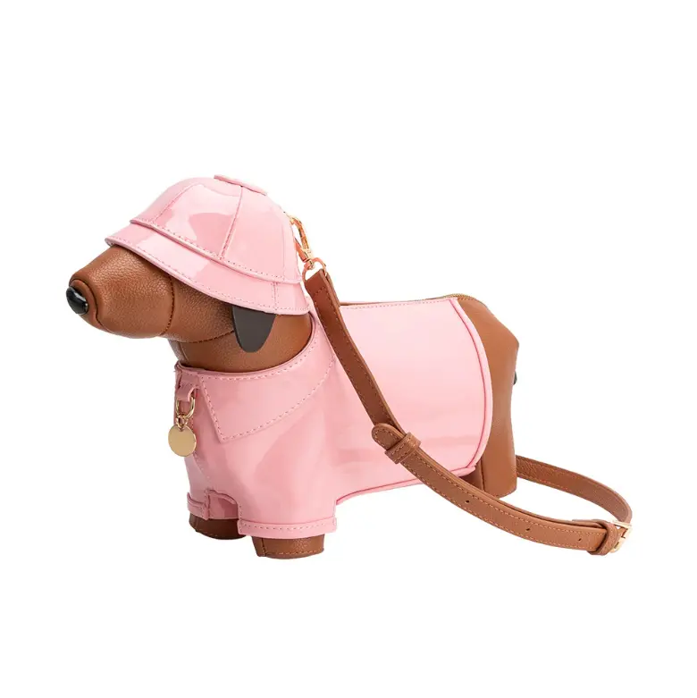 Melie Bianco Rain Dog Crossbody Bag – Pink Vegan Leather 1