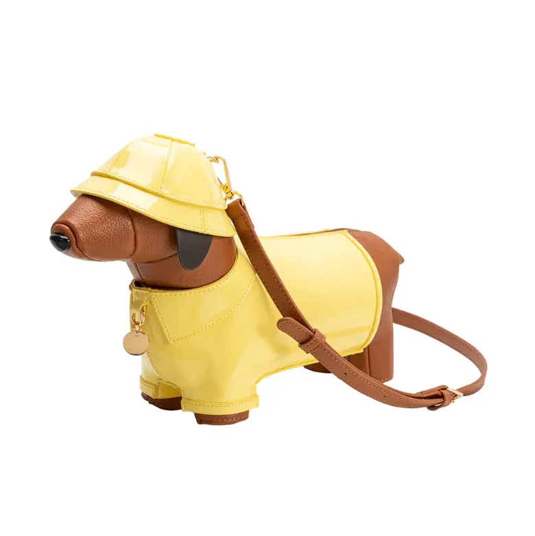 Melie Bianco Rain Dog Crossbody Bag – Yellow Vegan Leather 1