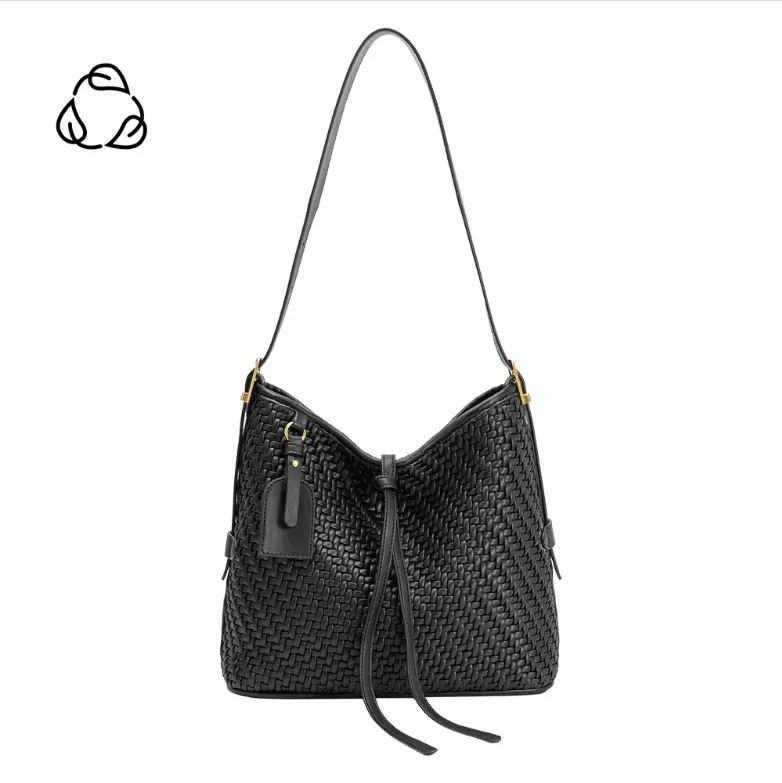 Melie Bianco Thalia Vegan Leather Tote Bag – Recycled Black 1
