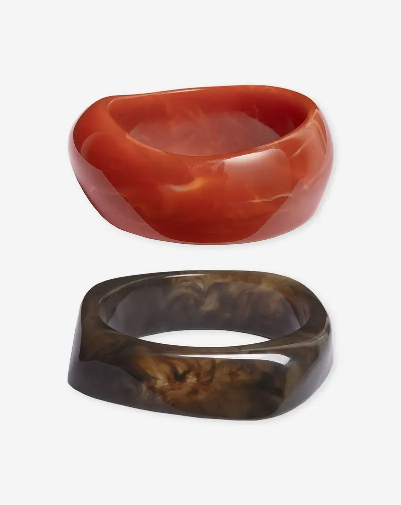 Mixed-Metal Bangle Stack Set 1