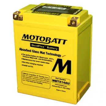 Motobatt Mbtx14Au Powersport Agm Battery (Core Fee: $10) 1
