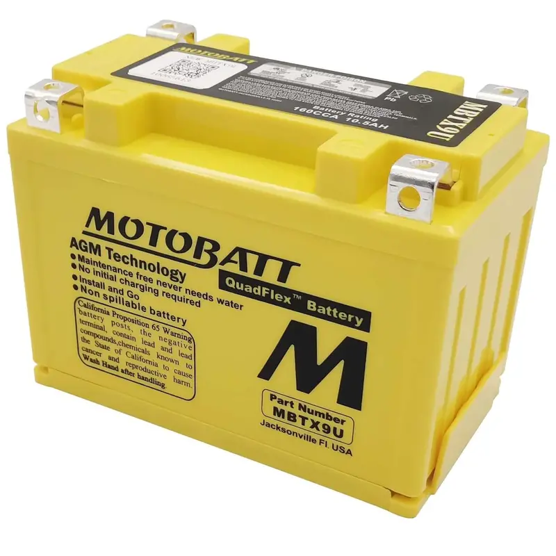 Motobatt Mbtx9U Powersport Agm Battery (Core Fee: $10) 1
