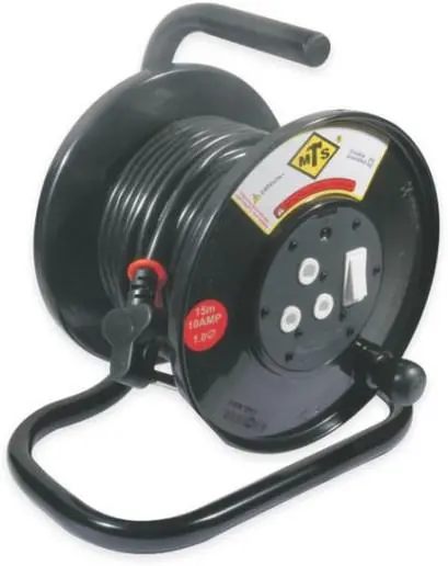 Mts 15-Metre Plastic Extension Reel – 1.0 Mm² Cable, Compact Winder 1