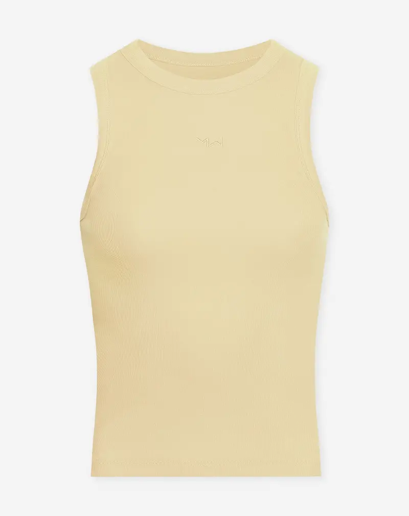 Mustard Yellow Racerback Embroidered Top 1