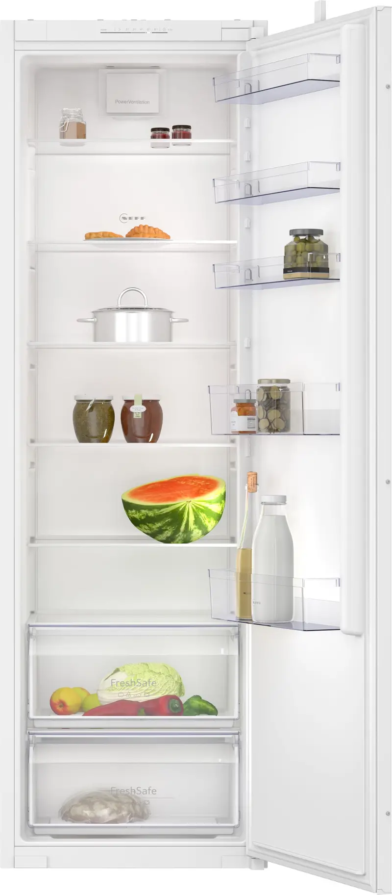 Neff N30 Ki1811Se0G 54 Cm Integrated Upright Fridge – Sliding Door Mount, White, Energy Class E 1