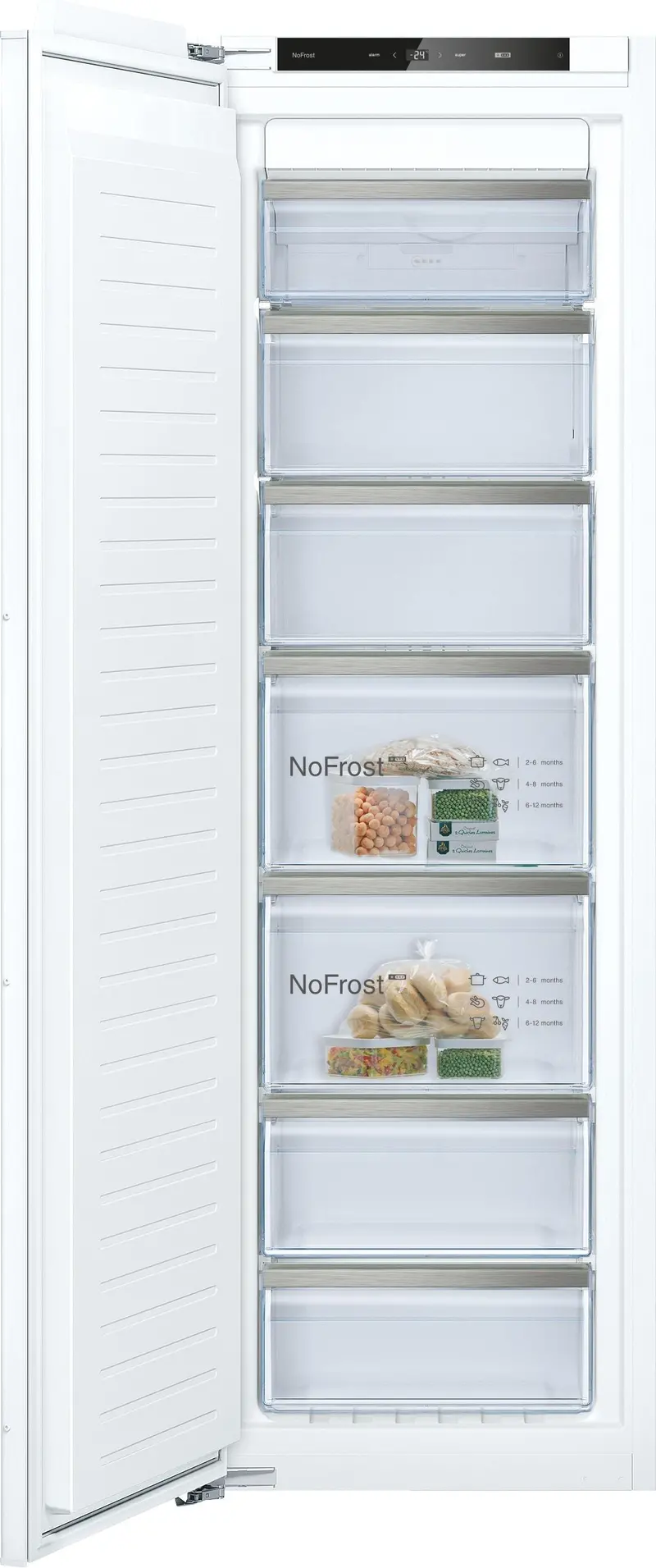 Neff N50 Gi7812Ee0G 56Cm Integrated Upright Frost-Free Freezer – White, E Rated 1