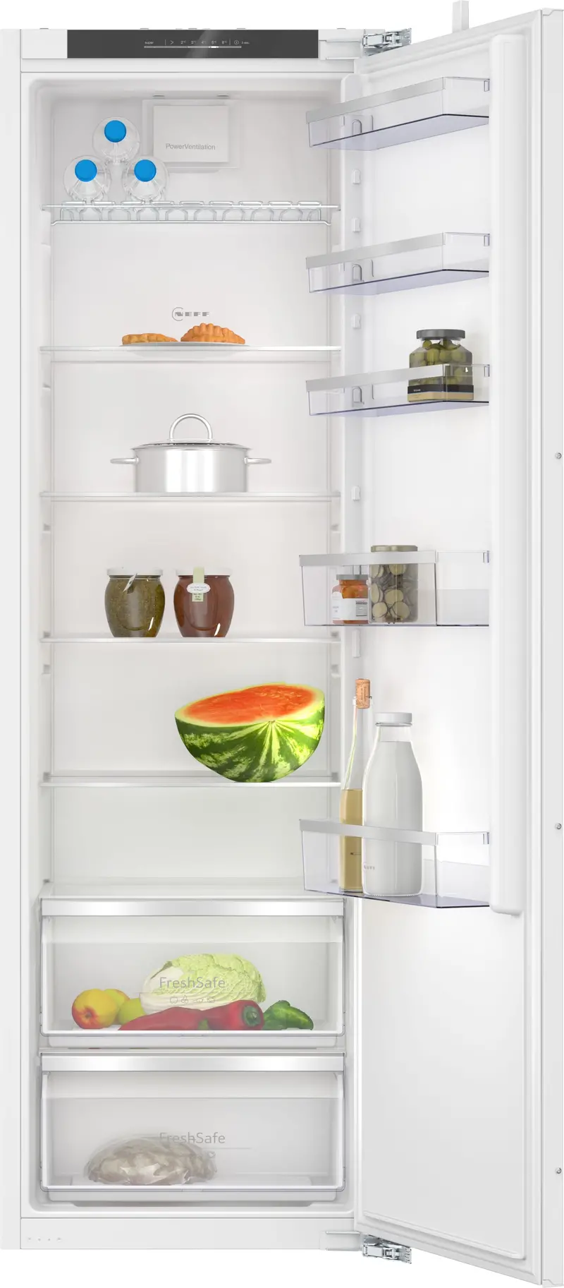 Neff N50 Ki1812Fe0G 56 Cm Integrated Upright Larder Fridge – Fixed Door Mount, White, Energy Class E 1