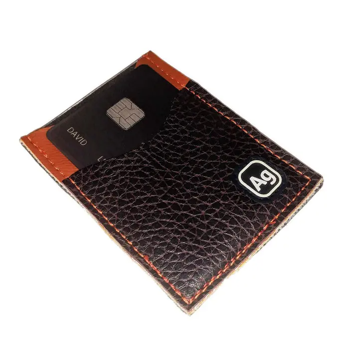 Night Out Cardholder – Brown Upcycled Bicycle Tube 1