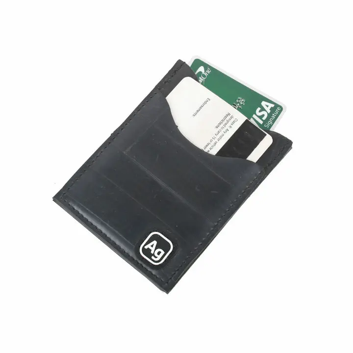 Night Out Cardholder In Black Recycled Bike Tube 1
