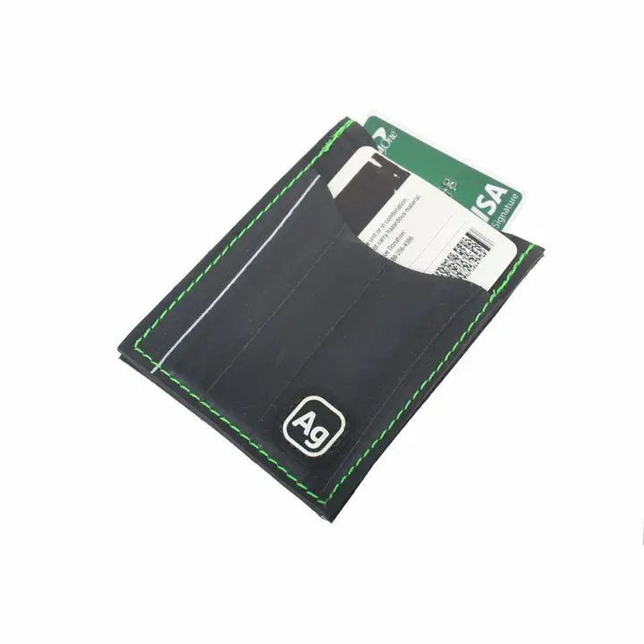 Night Out Cardholder In Forest Green Upcycled Tube 1