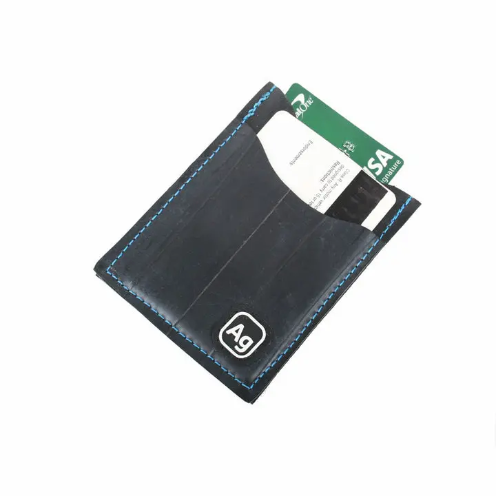 Night Out Cardholder In Marine Blue Recycled Bike Tube 1