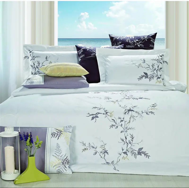 Nirvana White Art Collection Bed Sheet Set – Premium Cotton Blend Linens 1