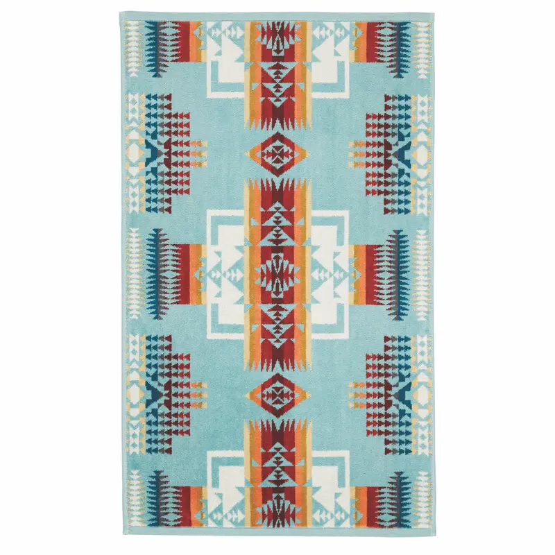 Pendleton Jacquard Hand Towel In Aqua 1