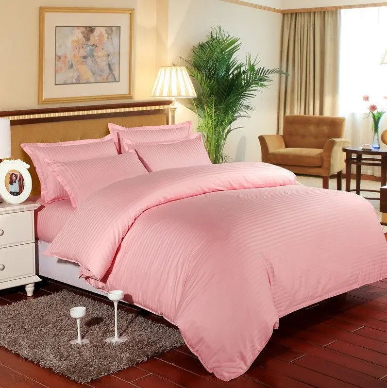 Pink Striped Bed Sheet Set – 200 Thread Count 1