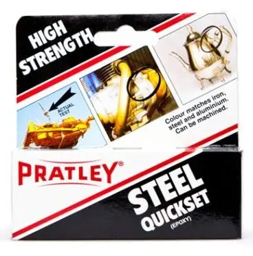 Pratley Steel Quickset – 40Ml High-Strength Metal-Reinforced Adhesive 1