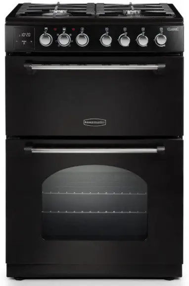 Rangemaster Classic Cla60Dffbl/C 60Cm Black Dual Fuel Cooker 1