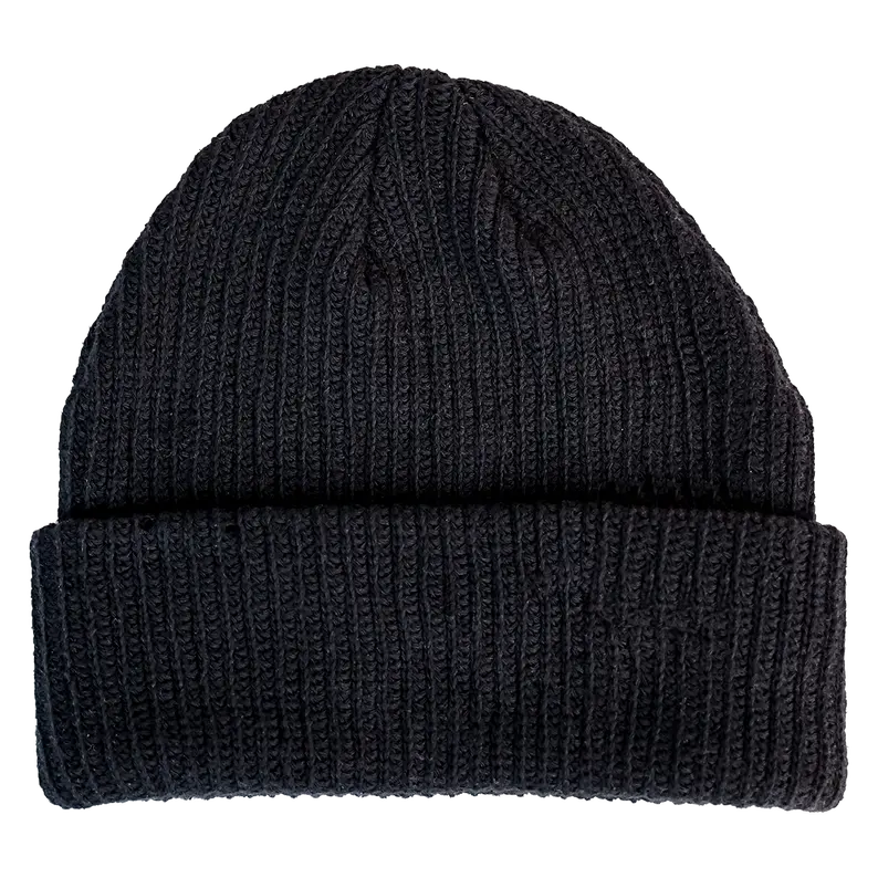 Rustek Organic Cotton Black Beanie – Classic Unisex Knit Accessory 1