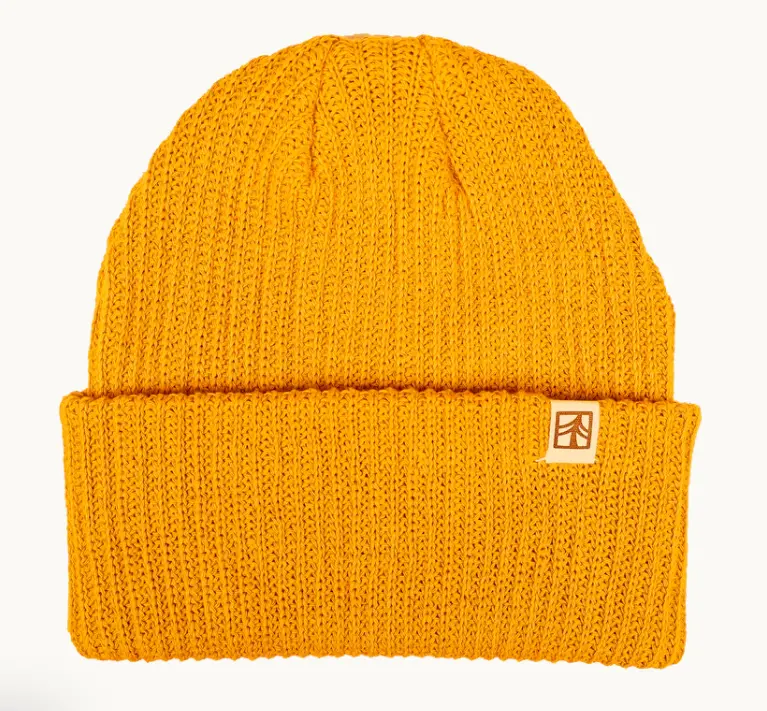 Rustek Organic Cotton Marigold Beanie – Bright Hand-Dyed Wool-Free Hat 1