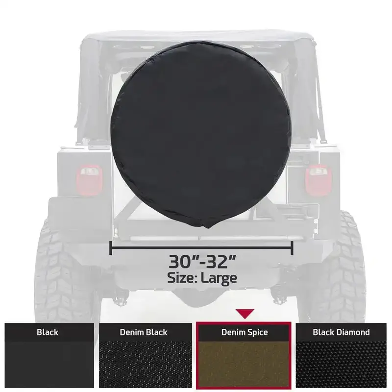 Smittybilt 773217 Denim Spice Spare Tire Cover – Fits 30"–32" Wheels 1
