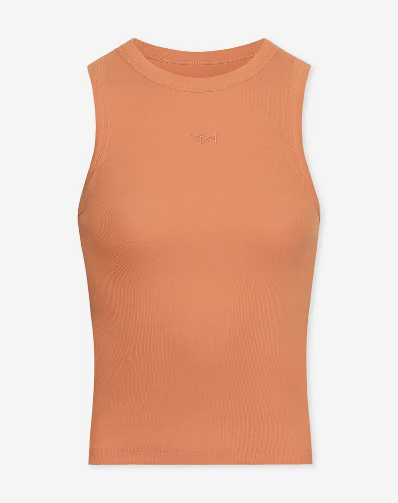Soft Orange Racerback Embroidered Top 1