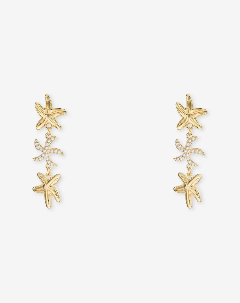 Starfish-Inspired Pearl Drop Earrings 1