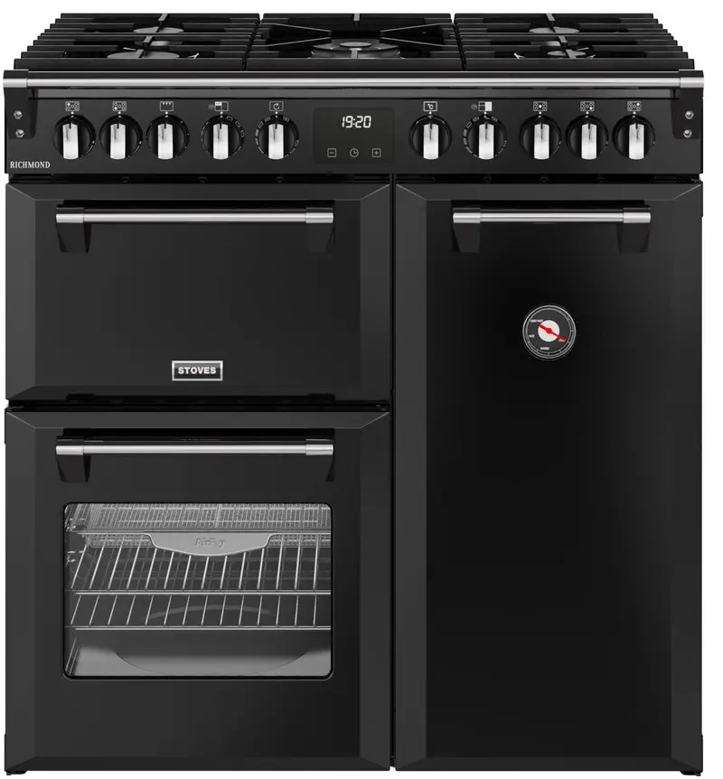 Stoves Richmond 90Cm Dual Fuel Range Cooker – Black Finish 1