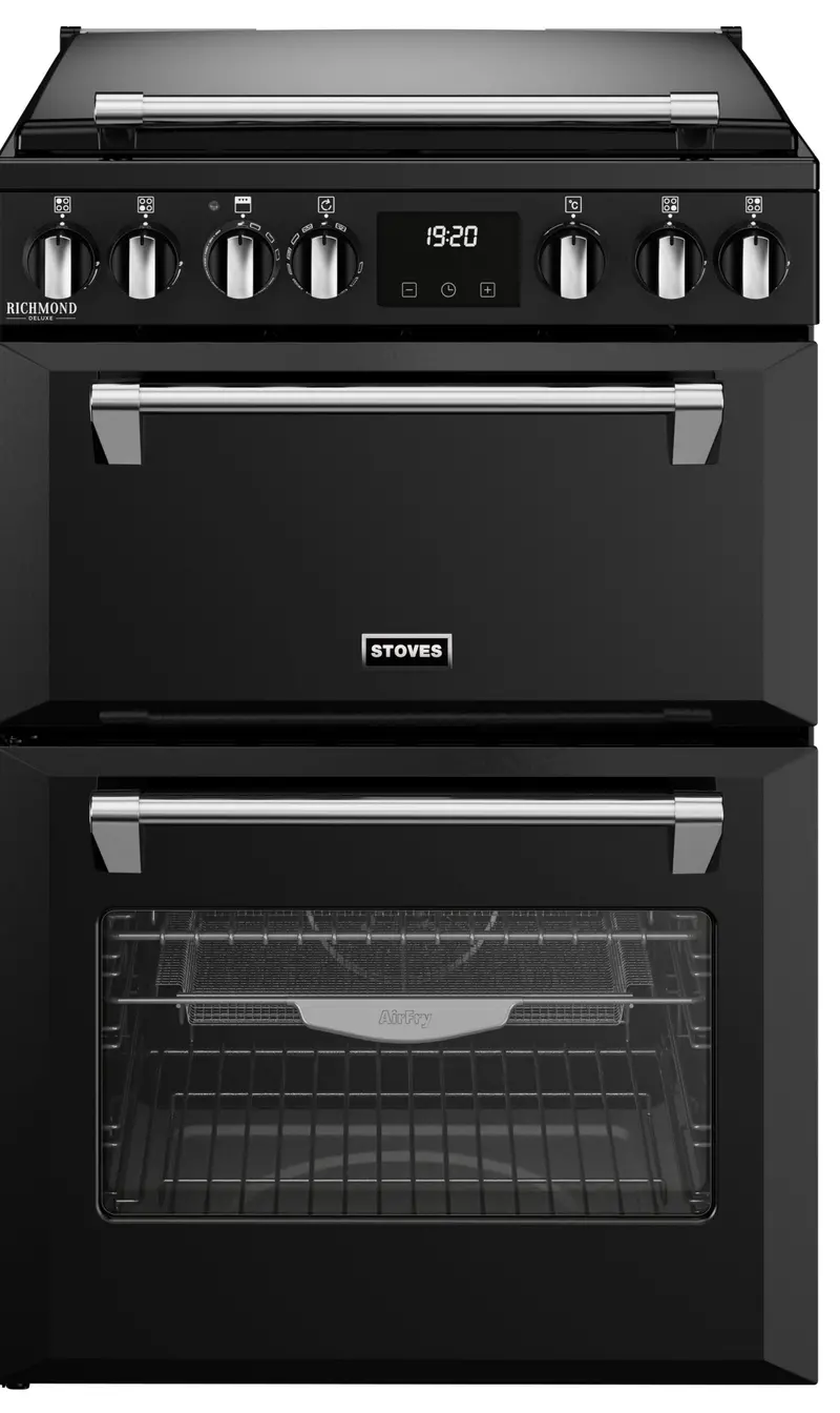 Stoves Richmond Deluxe 60Df 60Cm Dual Fuel Cooker – Gloss Black 1