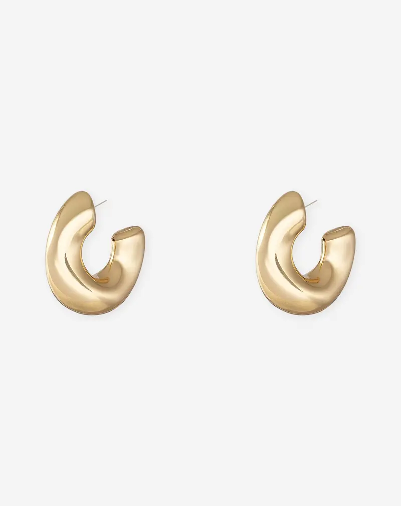 Unique Irregular Hoop Earrings – Sculptural Design 1