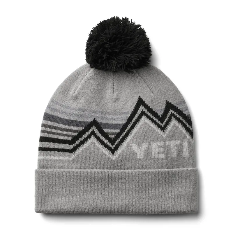 Yeti Freestyle Pom Beanie – Grey And Black Two-Tone 1