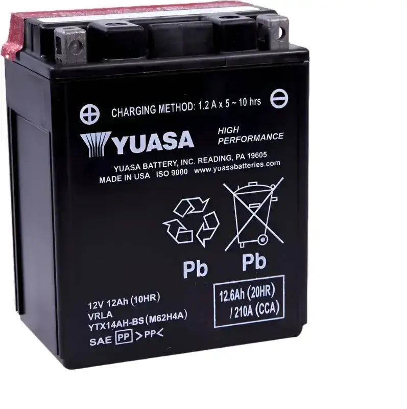 Yuasa Ytx14Ah Powersport Battery With $10 Core Deposit 1
